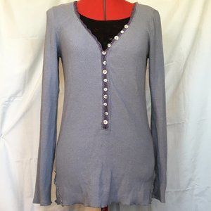 Free People Periwinkle Henley-L
